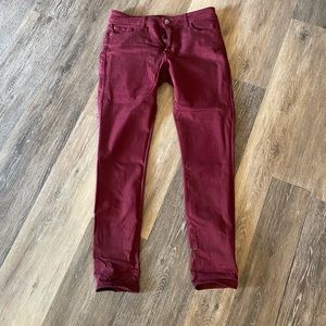 Warp + Weft maroon jeans - size 28
